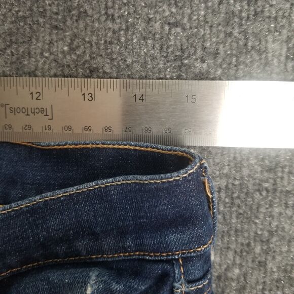 Abercrombie & Fitch Women's Denim Shorts size 4 27 Low Rise Distressed Cut Off - Picture 5 of 12